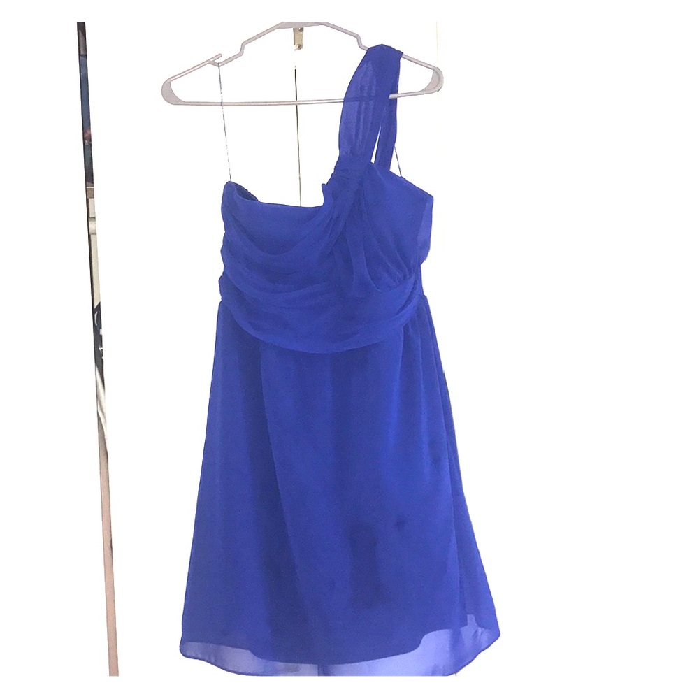One shoulder semi-formal dress